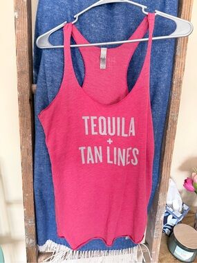 Next Level Apparel Pink Racerback Tank